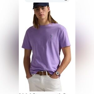 Polo Ralph Lauren Washed Solid Tee in Light Lilac Sz XL